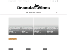 Tablet Screenshot of dracula-wines.com